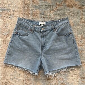 H&M Blue Jean Shorts with Frayed Hem